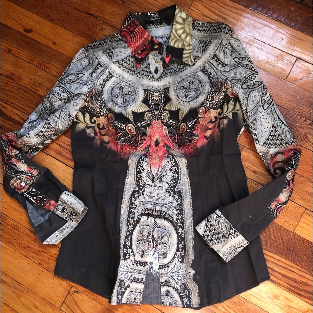 ETRO printed button down shirt